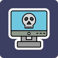 icono de vector de piratería informática