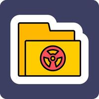 Radioactive Folder Vector Icon