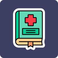 icono de vector de libro médico