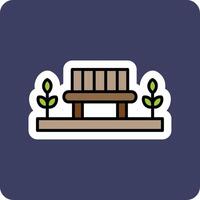 Park Bench Vector Icon