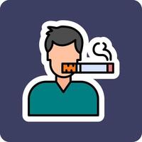 Man Smoking Vector Icon