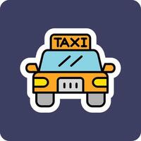 icono de vector de taxi