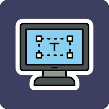 Computer text Editor Vector Icon