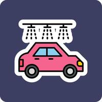 icono de vector de lavado de autos
