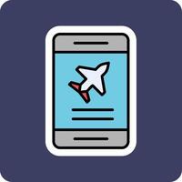 Plane Ticket booking Vector Icon