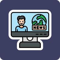 mundo Noticias vector icono