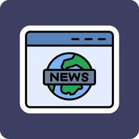 icono de vector de informe de noticias