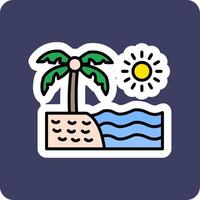 icono de vector de playa