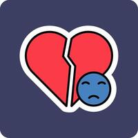 Broken Heart Vector Icon