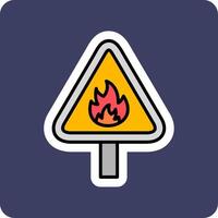 Flammable Vector Icon