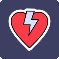 icono de vector de corazón roto