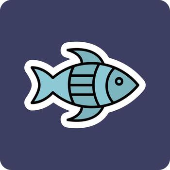 icono de vector de pescado