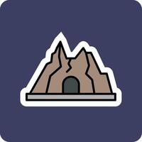 icono de vector de cueva