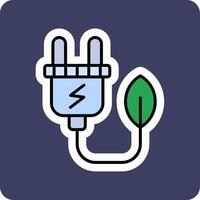 icono de vector de energía verde