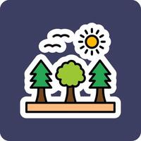 icono de vector de bosque