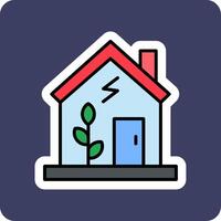 Green House Vector Icon