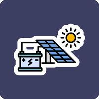 icono de vector de energía solar