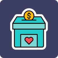 icono de vector de donación