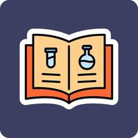 Ciencias libro vector icono