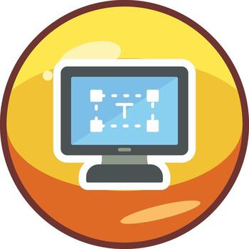 Computer text Editor Vector Icon