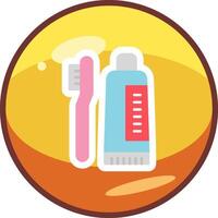 Tooth Cleaning Vector Icon