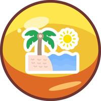 icono de vector de playa