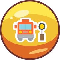 icono de vector de parada de autobús