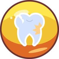 caries diente vector icono