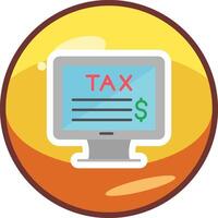 Online Tax Vector Icon