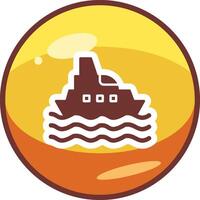 icono de vector de barco