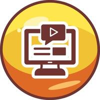 Online Course Vector Icon