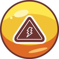 Electrical Danger Sign Vector Icon