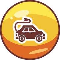 icono de vector de coche eléctrico