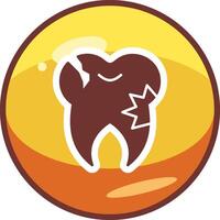 Caries Tooth Vector Icon