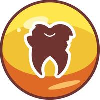 Broken Tooth Vector Icon