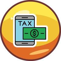 Online Tax Paid Vector Icon