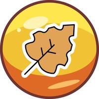 Autumn leaf Vector Icon