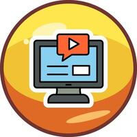 Online Course Vector Icon