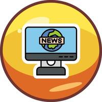 icono de vector de informe de noticias