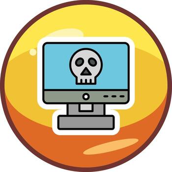 Computer Hacking Vector Icon