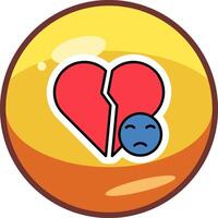 Broken Heart Vector Icon
