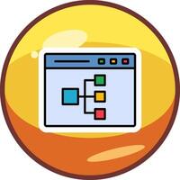 Online Flowchart Vector Icon