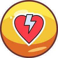 icono de vector de corazón roto