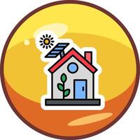 Eco House Vector Icon