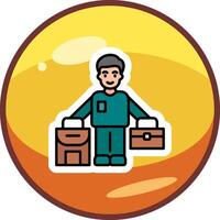 Refugee man Vector Icon