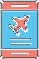 Plane Ticket booking Vector Icon