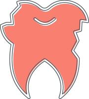 Broken Tooth Vector Icon