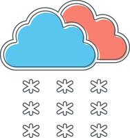 Snowfall Vector Icon