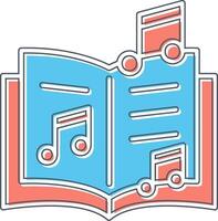 icono de vector de libro de música