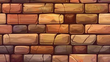 AI generated brick wall texture for background illustration photo